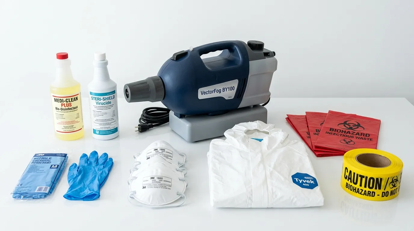 Professional biohazard remediation crew working in South Laurel