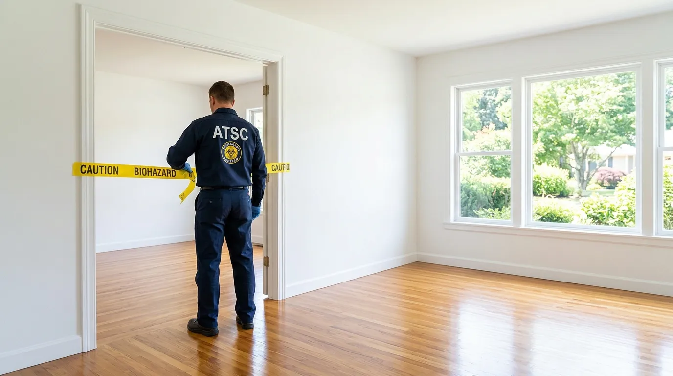 Certified biohazard cleanup crew performing Decomposition Cleanup in South Laurel